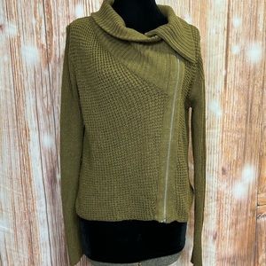 Poof! Waffle Knit Side Zip‎ Sweater